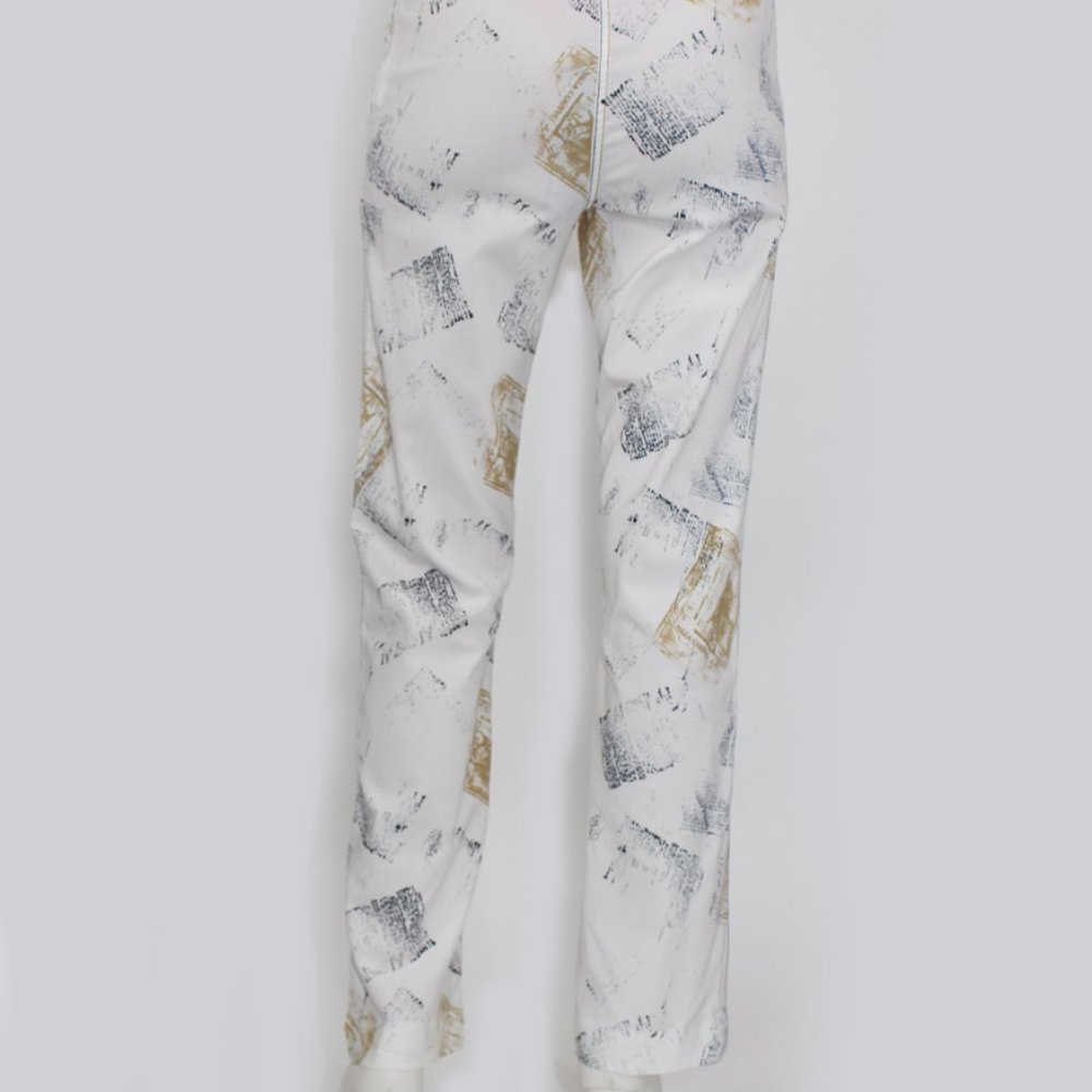 Mixed Fabric Drawstring Pants - Picture 3 of 6